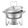 Nerezová súprava chafing dish 4 ks 5 qt, 4 full size panvice, stojan