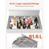 Nádoba na ľad 61.6 L nerez 24×24.2×37 in posuvné veko, držiaky fliaš