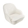 Lodné sedadlo, nízke operadlo, hrubá pena, pvc koža, biele pre rybárov