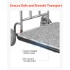 Batožinový vozík, nosnosť 600 LBS, 3 kolieska, nerez, šedý koberec
