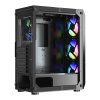 Pc skrinka mid-tower, temperované sklo, 4×120 mm argb, gpu do 320 mm