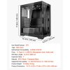 Pc skriňa mid-tower, kalené sklo, 2×120 mm, pre GPU do 360 mm, ATX/ITX