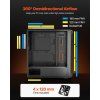 PC skrinka mid-tower s temperovaným sklom, 4×120 mm, pre GPU do 270 mm