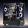 Pc skrinka mid-tower s temperovaným sklom, 6×120 mm argb, gpu 410 mm