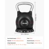 Nastaviteľný kettlebell 1.5–10 kg, 7 úrovní, hliník/abs, na tréning