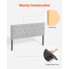 Čelo postele pre full size, nastaviteľné 56.3×35.6–47.4 in, svetlosivé