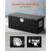 Box na náradie z hliníka 35.4×14.6×14.6" s posuvnou policou a zámkom