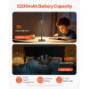 Stolná lampa 2 ks, 5200 mAh batéria, 3 režimy 3000–6500K, čierna