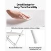 Skladacie stoličky 4 ks, plastové s kovovým rámom, stohovateľné, biele