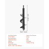 Šnekový vrták do pôdy 80×300 mm pre 3/8" šesťhranné upínanie