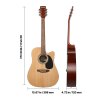 Akustická gitara s výrezom 1041.4 mm (41 inch), prírodná, gig bag