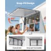 Servisné okno pre food truck 152×92 cm, hliník, 6 posuvných otvára 85°