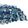 Sklenené kamene do krbu 10 lbs/4.5kg 1/2-inch/12.7mm kobalt+aqua+číra