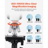 Binokulárny zložený mikroskop 40–5000× 2 okuláre, led, držiak telefónu