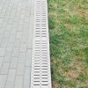 Odtokový žľab z hdpe 150×130 mm s kovovou mriežkou 3×39 cm, 3 ks