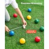 Súprava na bocce 8 živicových gúľ 90 mm, taška, s pallinom, 2–8 hráčov