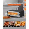 Elektrická pizza rúra 12" 1450W 572°F časovač termostat duálne trubice