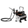 Airbrush súprava 1/6 HP, dvojčinná pištoľ s 3 ihlami, kompresor hadica