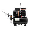 Sada airbrush s kompresorom a nádržou 1/6 hp, 1 dvojč., hadica, farby