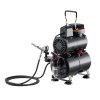Airbrushová sada s kompresorom 1/6 hp, nádrž, dual-action, 3 trysky