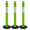 Delineačné stĺpiky 3 ks 1140 mm, ťažká základňa, reflexné pásy, zelené
