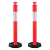 Deliaci stĺpik 2 ks, 1140 mm, vážená základňa, reflexné pásy, červený