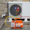 Vákuová pumpa ac 115 L/min jednostupňová s manometrom pre R134a