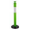 Sada stĺpikov 3 ks, 1140 mm, plniteľná základňa, reflexné, zelené