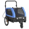 Vozík pre psa na bicykel do 40 kg, 2v1 kočík/vozík, skladací rám