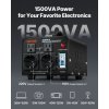Transformátor napätia 1500 VA 110V↔220V so zásuvkami US, EU a ističom