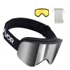 Lyžiarske okuliare otg bez rámu, magnetické sklo, proti zahmlievaniu