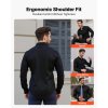 Pánska košeľa s dlhým rukávom slim fit streč bez pomačkania čierna