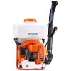 Batohový benzínový hmlovač 63cc 3hp 16l nádrž na kvapaliny a prášok