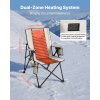 Vyhrievané kempingové kreslo 3 stupne, vysoké operadlo, nosnosť 260lbs