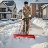 Lopata na sneh s kolesami 96 cm, obojstranné čepele, 90° rukoväť
