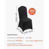 Obaly na stoličky 150 ks čierne spandex, do 20.08×17.72×37.4 inch
