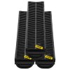 Odtokový žľab 145×79MM hdpe, 3×39 mriežky, čierny, 3 koncové uzávery