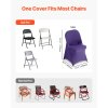 Poťahy na stoličky 50 ks, fialové, spandex, do 17.72×18.11×30.31 inch