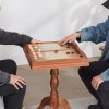 Stolová herná sada šach, dáma a backgammon 3 v 1, 18 inch, drevený