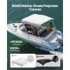 Bimini strecha 3 oblúky 600D polyester hliníkový rám 6'L×54"-60"×46"H