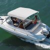 Bimini strecha 3 oblúky 600D polyester hliníkový rám 6'L×54"-60"×46"H