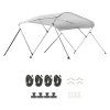 Bimini strecha 3 oblúky 600D polyester hliníkový rám 6'L×54"-60"×46"H