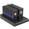 Bezdrôtový pager systém 16 pagerov dosah 500 m s vibráciou a svetlom