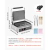 Elektrický panini gril 2200W, nerez, termostat, smalt. platňa 34×23 cm