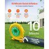 Nafukovací párty stan 5.4×5×4.2 m, 680 W ventilátor, 2 okná.