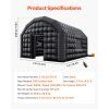 Nafukovací párty stan 5.4×5×4.2 m, 680 W ventilátor, 2 okná.