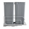 Výsuvný odpadkový kôš 50 QT×2 do skrinky s montážou na dvere a tlmením