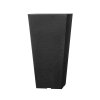Sada 2 vysokých kvetináčov 22inch čierne zúžené štvorcové s odtokom