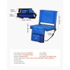 Skladacie sedadlo na tribúnu s opierkou, hrubý vankúš, popruh, modré