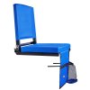 Skladacie sedadlo na tribúnu s opierkou, hrubý vankúš, popruh, modré